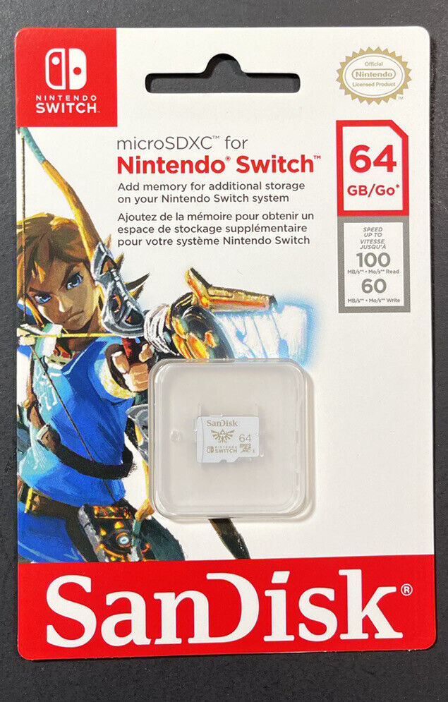 Official Sandisk microSDXC Card 64GB for Nintendo Switch Official Sandisk microSDXC Card 64GB for Nintendo Switch