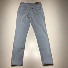 Levi Strauss 721 Jeans Womens Size 30 High Rise Skinny Light Blue Faded Washed