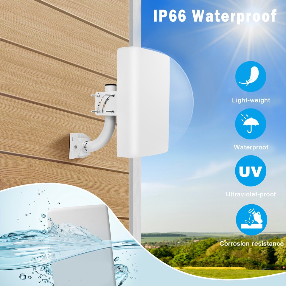 Maswell Antenna esterna 5G 4G LTE, 2X2 MIMO 800-6000MHz, antenna esterna cellulare fino a 4,5 dBi SMA maschio con TS9 e RP-SMA, compatibile con tre Vodafone O2 EE Gigacube Modem Router