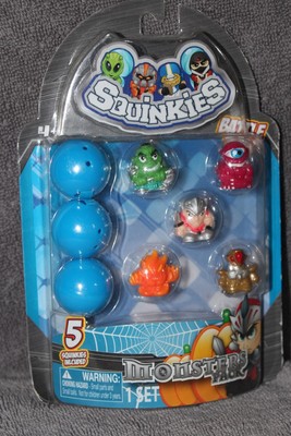 Squinkies Monster Pack of 5 with Containers Collectible Toys Discontinued Set