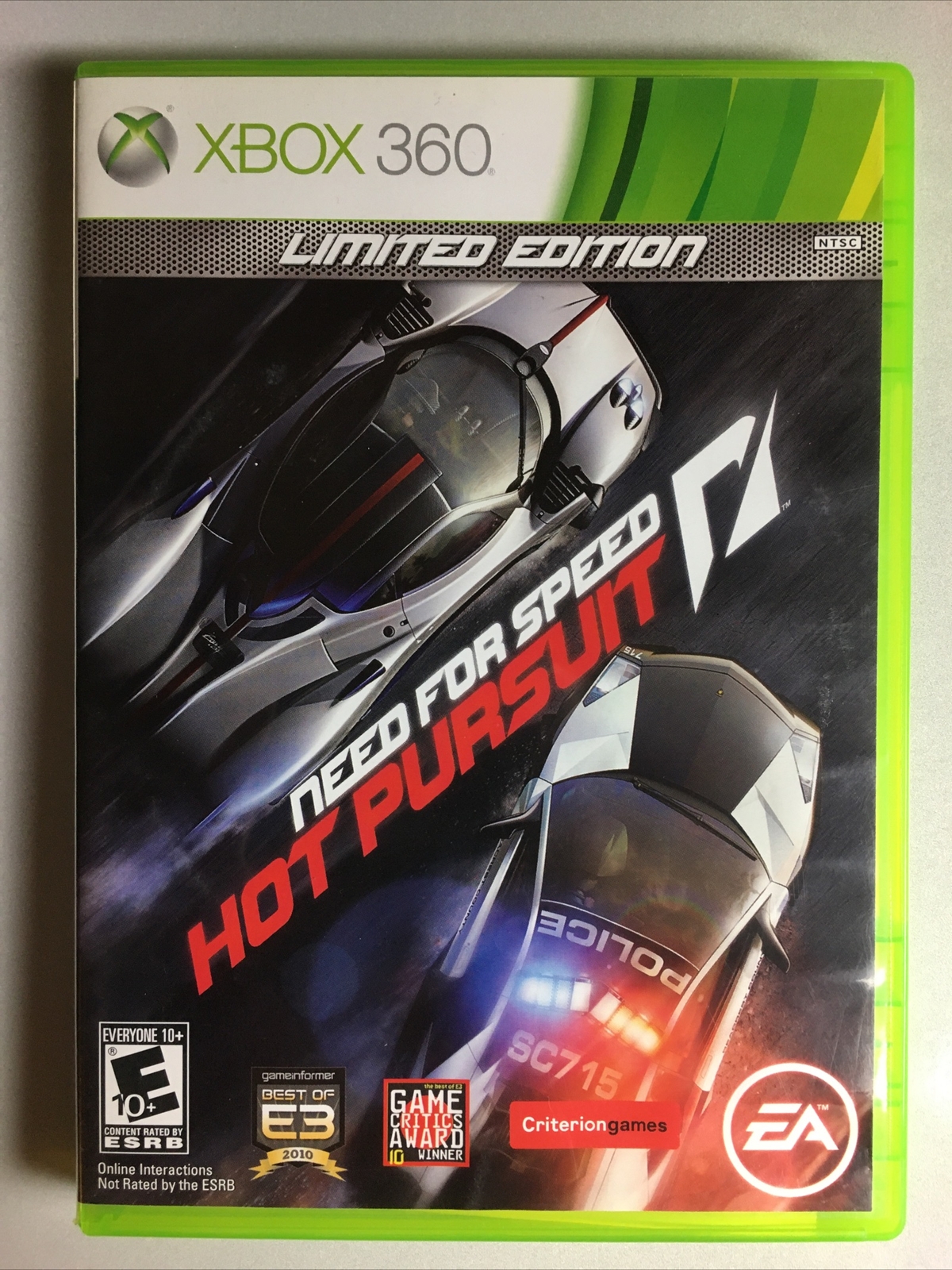 Need for Speed: Hot Pursuit Limited Edition CIB Tested(Microsoft Xbox 360, 2010)