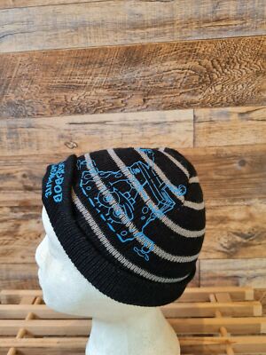 SpongeBob Schwammkopf Jungen Winter Strick Beanie Mütze schwarz gestreift Nickelodeon