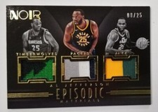 2017-18 Panini Noir Al Jefferson GAME USED RELIC PATCH Episodic Materials #8/25!