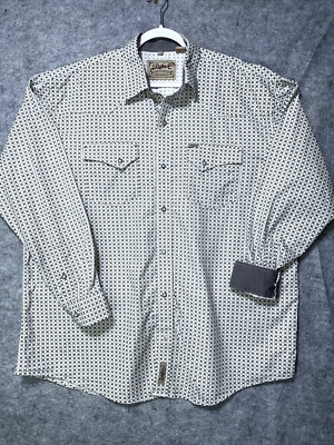 Rafter C Cowboy Collection Men s XXL Long  Sleeve Rodeo Western wear Pearl Snap