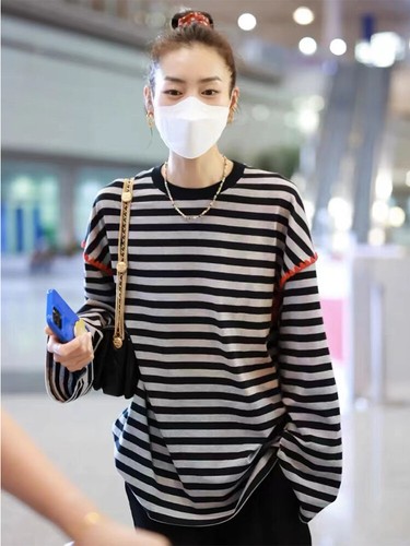 Lemaire Striped long-sleeved T-shirt crew-neck top - 第 8/13 張圖片