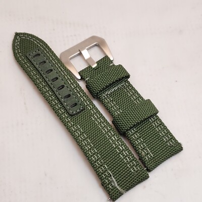 SEIKO NYLON GREEN MEN'S WATCH BAND STRAP 