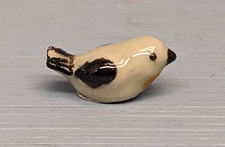 Tiny Hagen Renaker  Bird Bath Gray Bird