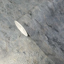 Rustic Gray silver gold metallic faux stone plaster imitation textured wallpaper