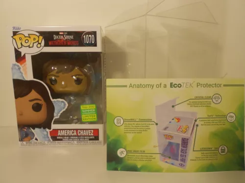 MARVEL Funko POP! AMÉRICA CHAVEZ #1070 con PROTECTOR SDCC Exclusivo Verano Caja EX