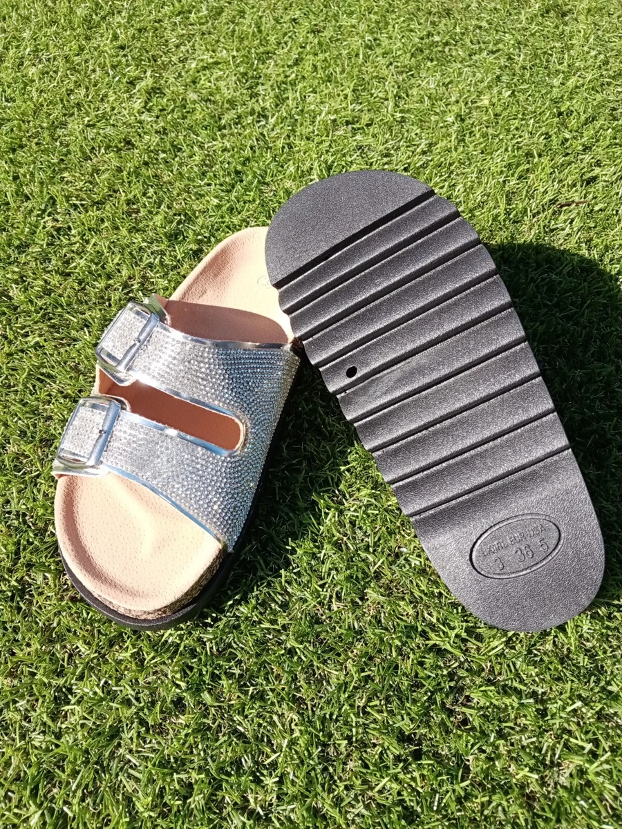 Wide Fit Francine Double Buckle Diamante Sandals From Dorothy