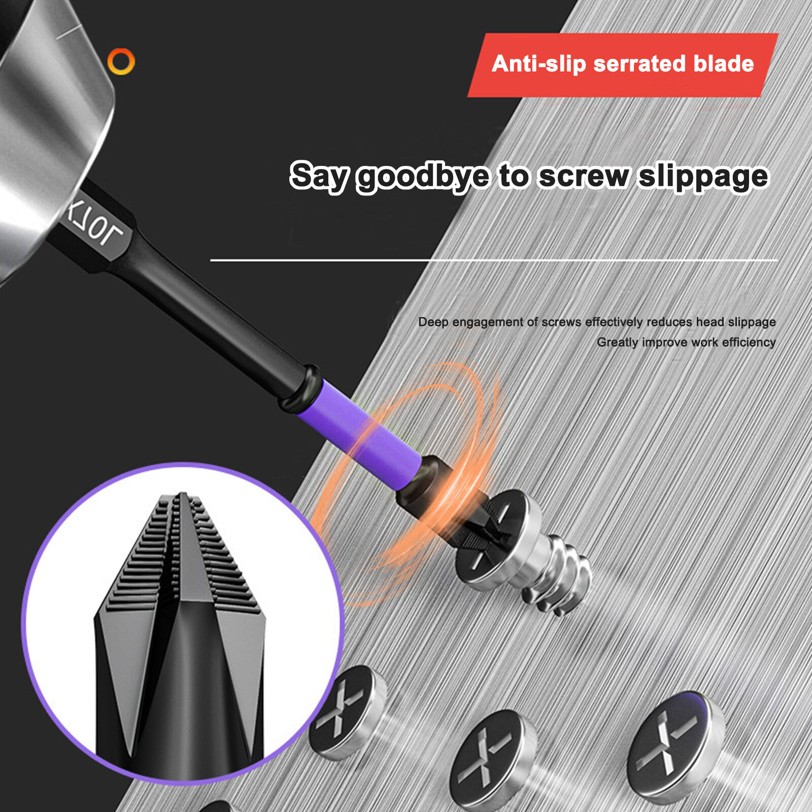 Magnetic Shock-Proof Screwdriver Bits Set - D1 Anti-Slip Drill Bits For Impact Drivers