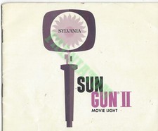 Vintage Sylvania Sun Gun II Movie Light Instructions