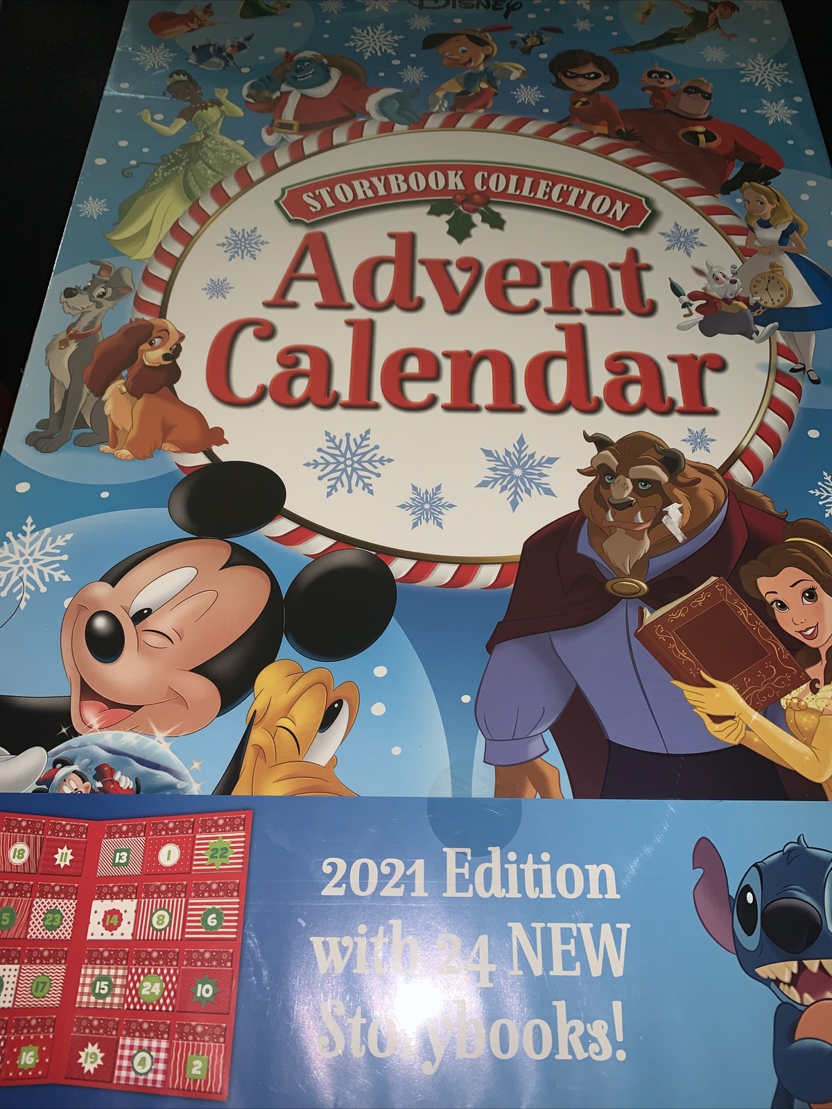 Disney 2021 Storybook Collection Advent Calendar 24 Stories Countdown (21” Tall)