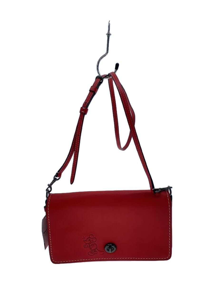 Coach Shoulder Bag Mickey Mini Leather RED DK-20215 Used | eBay