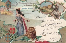 X945) NAPLES, 45 REGIMENT INFANTRY BRIGADE REGGIO, BORGOFORTE. TRAVEL. 