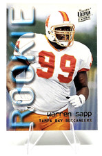 Tampa Bay Buccaneers Warren Sapp Rookie 1995 Fleer Ultra Extra NFL Card #471. rookie card picture