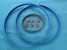 BLUE MAX BAND SAW TIRES, DRIVE BELT AND 6 BLADE GUIDE BEARINGS JET JWBS-10OS SAW