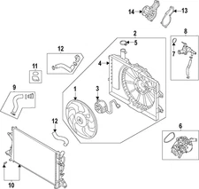Genuine Hyundai 2022-2024 Elantra N Upper Hose 25414-IB050