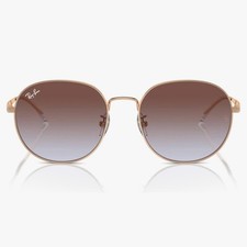 Ray-Ban Aviators RB3727D Rose Gold Gradient Light Blue  Violet 57-19-145mm NEW
