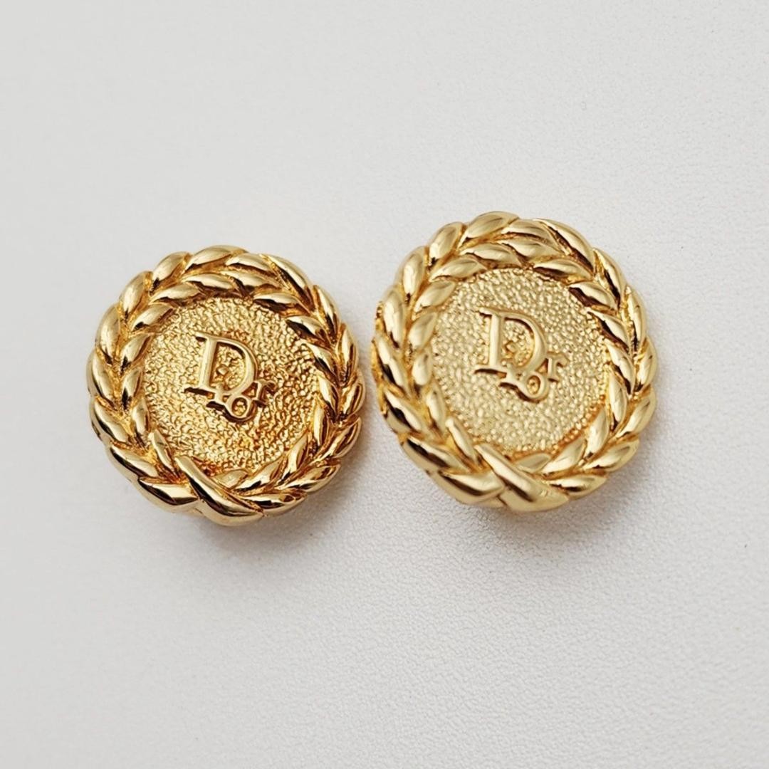 Christian Dior Necklace And Earrings Set Gold Women's From Japan Authentic thumbnail 9