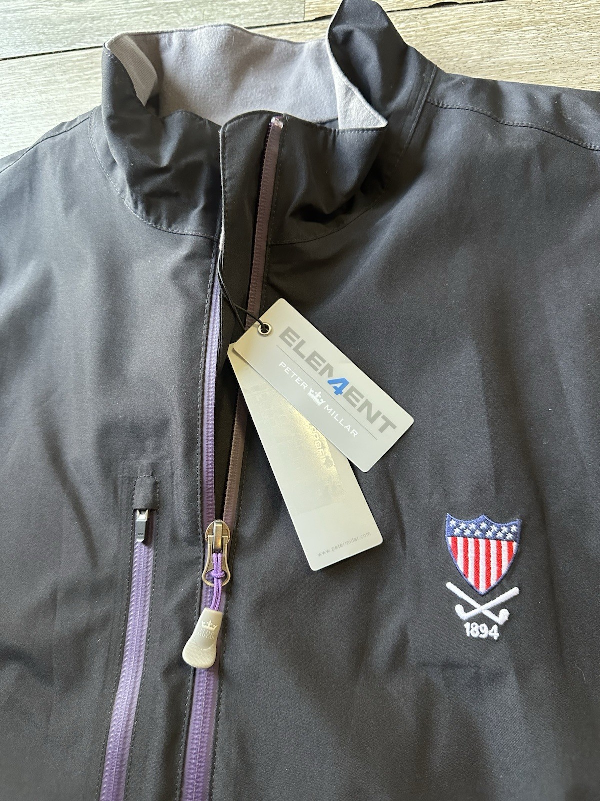 NWT Peter Miller Washington Golf & Country Club Short Sleeve Waterproof Jacket