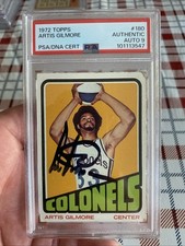1972 Topps Artis Gilmore #180 Rookie Auto PSA Auth/9 Auto HOF Colonels BLAZER🔥