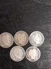 Barber Dimes Lot Of 5- 90% Silver - Lot#2
