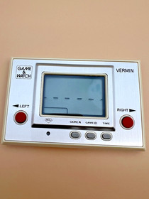 Vintage 1980 Nintendo Game & Watch Vermin MT-03 Silver Series Grade A Japan