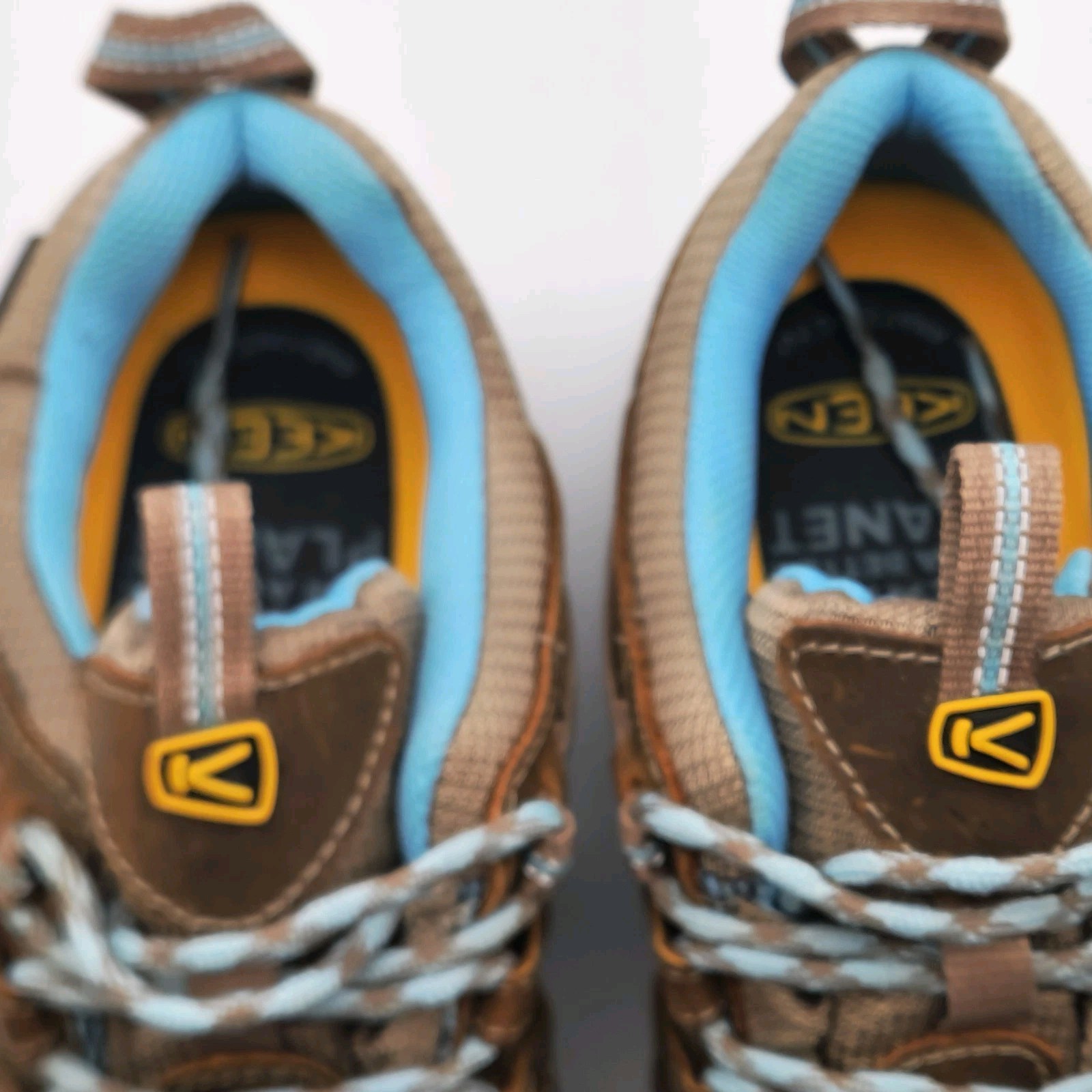 ?? Scarpe da trekking Keen da donna taglia 11 in pelle marrone Voyageur stringate??