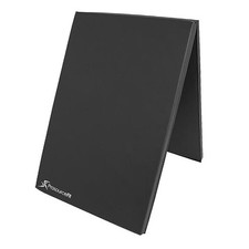 Bi-Fold Folding Thick Exercise Mat 6  x2  with Carrying Handles for MMA, Black