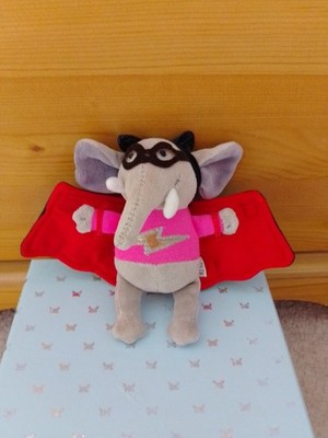 Jellycat. Fly By Night Elefant. Superheld. Rentner & sehr selten. Tiny. Ohne Etikett.