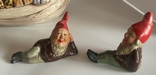 2 Vintage Heissner Terra Cotta Ceramic Gnome ...