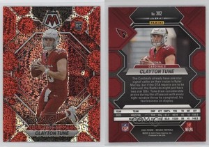 2023 Panini Mosaic Rookies Red Sparkle Prizm Clayton Tune #302 Rookie RC