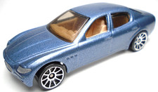 2004 HOT WHEELS FIRST EDITIONS MASERATI QUATTROPORTE BLUE DIECAST 3" CAR W/ TAN