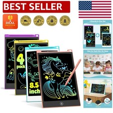 Travel-Friendly 4-Pack LCD Writing Tablets - Learning  Entertainment in One