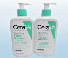 CERAVE FOAMING FACIAL CLEANSER FOR NORMAL TO OILY SKIN 12 OZ 2PCS