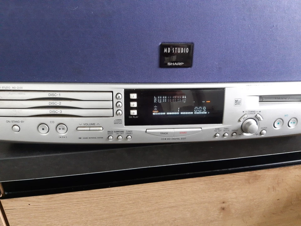 SHARP MD STUDIO MD-ZV30H  RADIO  LECTEUR 3 CD ET  MINIDISC POSTE BOOMBOX - Photo 2/4