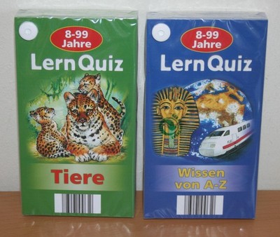 Tolles Lern Quiz (2 Stück) ''Wissen von A-Z'' und ''Tiere'' - 8 -99 Jahre * NEU&OVP