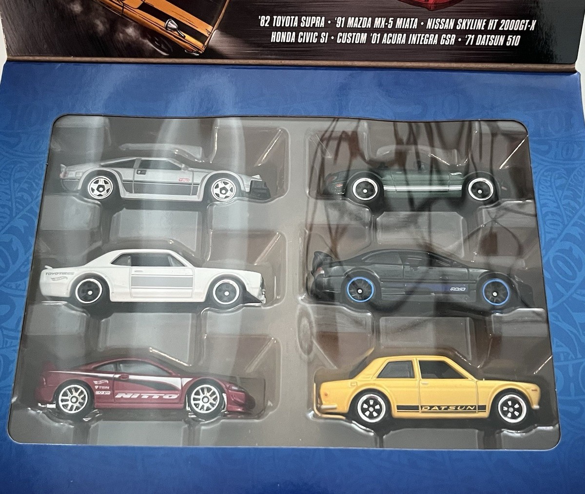 Hot Wheels Silver Series 2025 JDM 6pk Supra Civic Si MX-5 Integra