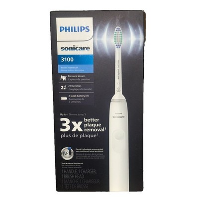 Philips Sonicare 3100 Rechargeable Sonic Power Toothbrush -White- HX3681 NEW
