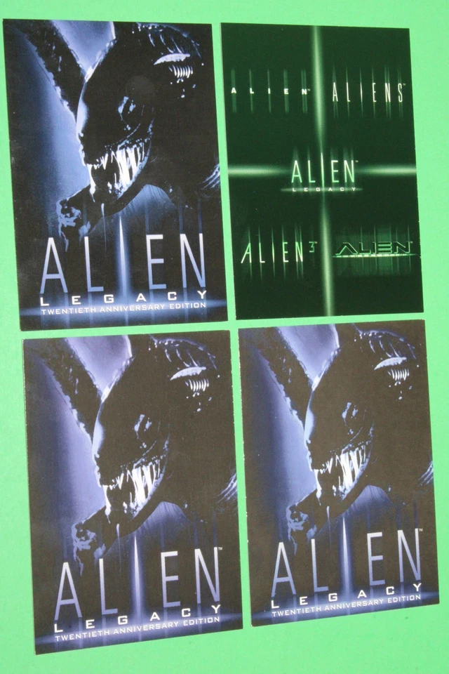 ALIEN LEGACY 1998 COMPLETE 4 PROMO CARD SET INKWORKS MOVIES EARTH P1 P2 MS1 C1 - Image 2 of 4