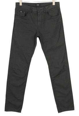 Hugo Boss Maine1-10 Uomo Pantaloni W31/L34 Nero Slim Fit Modellato