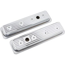 Chrome Centerbolt Valve Covers 1-hole Fits Chevy Small Block 1987-up Chrome Centerbolt Valve Covers 1-hole Fits Chevy Small Block 1987-up