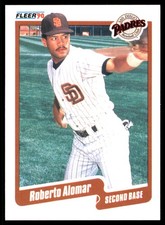 Roberto Alomar 1990 Fleer #149 Padres MLB READ FREE SHIPPING AutographDen