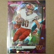 Panini 2024 Prizm #287 Austin Ekeler Purple Ice Washington Commanders /225