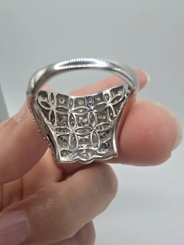 猫戒指 Sonia Bitton 纯银 CZ 尺寸 8.5 独特设计师珠宝首饰 — 第 4/4 张图片