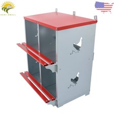 4 Compartment Chicken Nesting Boxes For Hens Metal Poultry Nest Box Wall Mount