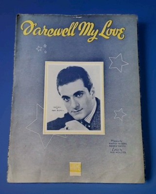 Vintage Sheet Music-1937-Farewell My Love-Tony Russell-Kogen-Holzer-Busse-Guitar