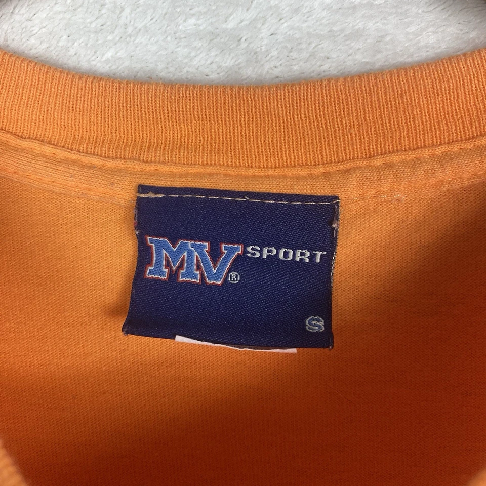 VTG Princeton Cotton Preshrunk Spell Out T Shirt Orange Size Small MV Sports - Image 4 of 4