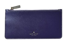 Kate Spade Purple Saffiano Leather Zip-top Card Wallet NWOT